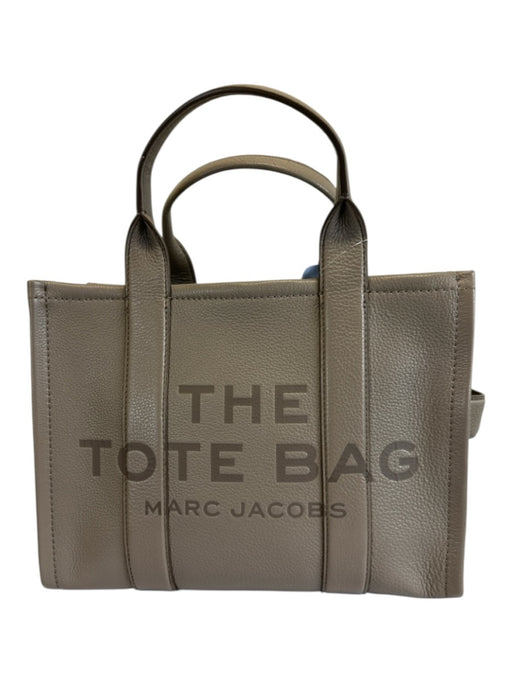 Marc Jacobs Taupe Gray Leather Top Handle Crossbody Strap Tote Bag Taupe Gray / M