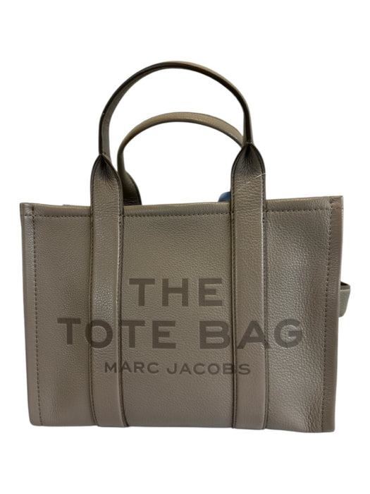 Marc Jacobs Taupe Gray Leather Top Handle Crossbody Strap Tote Bag Taupe Gray / M