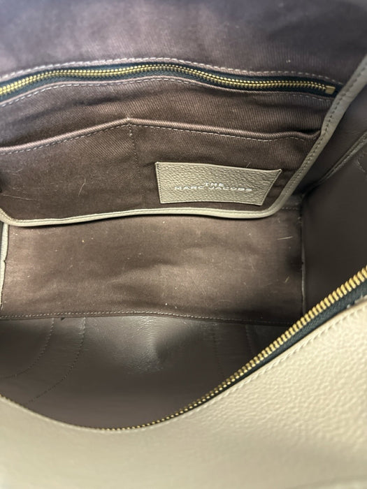 Marc Jacobs Taupe Gray Leather Top Handle Crossbody Strap Tote Bag Taupe Gray / M