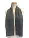 Christian Dior AS IS - Heavy Wear Gray Merino Wool Fringe Rectangle Scarf Gray