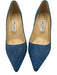 Jimmy Choo Shoe Size 39 Blue Denim Upper Leather Pointed Toe Pumps Blue / 39