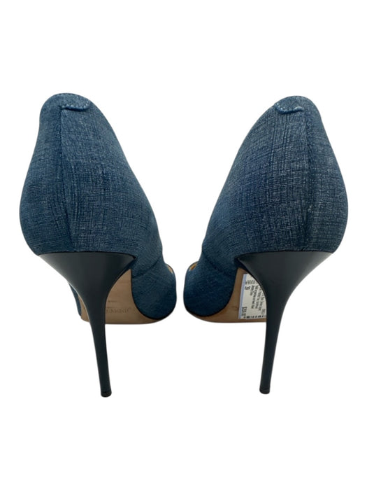 Jimmy Choo Shoe Size 39 Blue Denim Upper Leather Pointed Toe Pumps Blue / 39