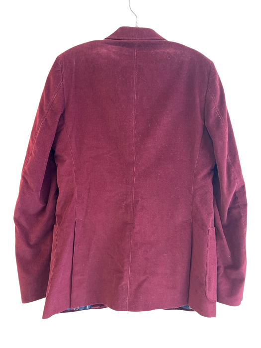 Gucci Size 46 R Maroon Corduroy 2 button Equestrian Lining Pockets Jacket Maroon / 46 R