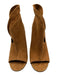 Aquazzura Shoe Size 40 Brown Textile Stiletto Suede Open Toe Boots Brown / 40