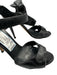Manolo Blahnik Shoe Size 39.5 Black Leather Velcro Strap Open Toe Stiletto Heels Black / 39.5