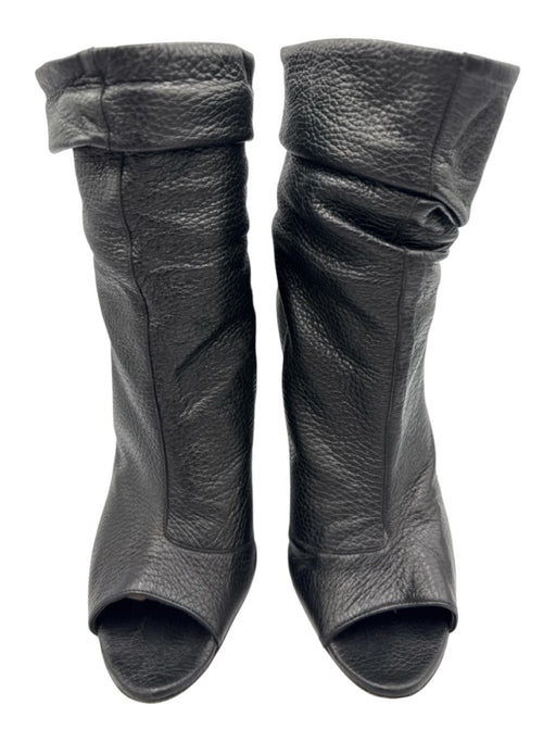 Burberry Shoe Size 40 Black Leather open toe Stiletto Boots Black / 40