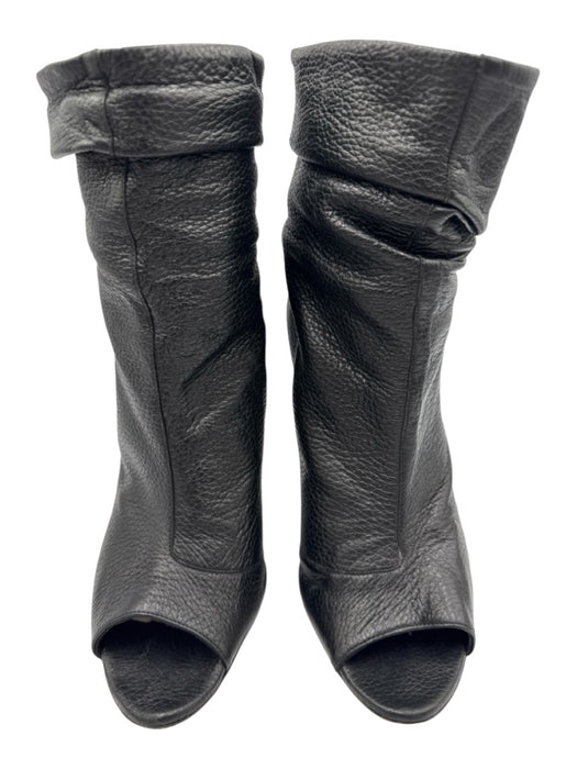Burberry Shoe Size 40 Black Leather open toe Stiletto Boots Black / 40