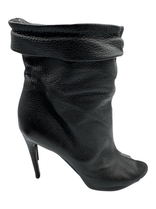 Burberry Shoe Size 40 Black Leather open toe Stiletto Boots Black / 40