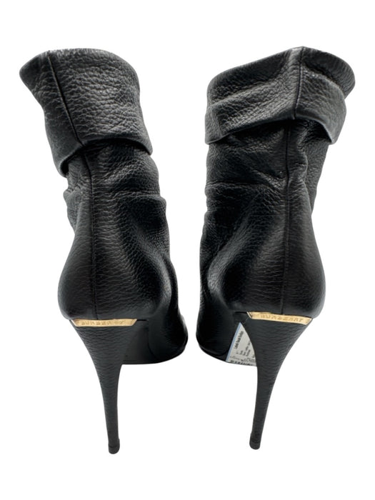 Burberry Shoe Size 40 Black Leather open toe Stiletto Boots Black / 40