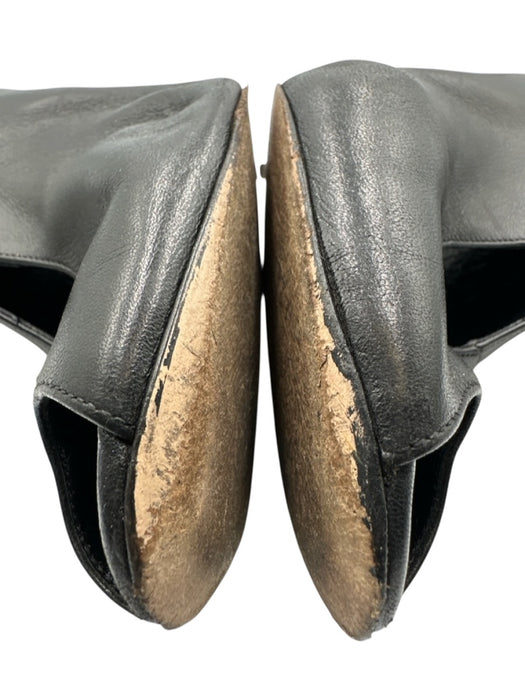 Gianvito Rossi Shoe Size 40 Black Leather Stiletto Open Toe Heels Black / 40