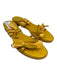 Christian Dior Shoe Size 38 Yellow Leather Lace Up Flat Braided Detail Sandals Yellow / 38