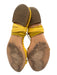 Christian Dior Shoe Size 38 Yellow Leather Lace Up Flat Braided Detail Sandals Yellow / 38