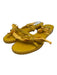 Christian Dior Shoe Size 38 Yellow Leather Lace Up Flat Braided Detail Sandals Yellow / 38