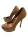 Yves Saint Laurent Shoe Size 39 Brown Suede & Patent Leather Stilletto Pumps Brown / 39