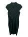 Alexia Admor Size M Dark Green Poly Blend Zip Back V Neck Midi Dress Dark Green / M
