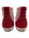 Vans Shoe Size 9 Red & White Leather & Synthetic Lace Up Checkered Detail Shoes Red & White / 9