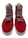 Vans Shoe Size 9 Red & White Leather & Synthetic Lace Up Checkered Detail Shoes Red & White / 9