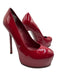 Yves Saint Laurent Shoe Size 40 Red Leather Patent Stilletto Platform Pumps Red / 40