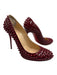 Christian Louboutin Shoe Size 41 Red Patent Leather Studded Stiletto Pumps Red / 41