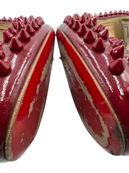 Christian Louboutin Shoe Size 41 Red Patent Leather Studded Stiletto Pumps Red / 41