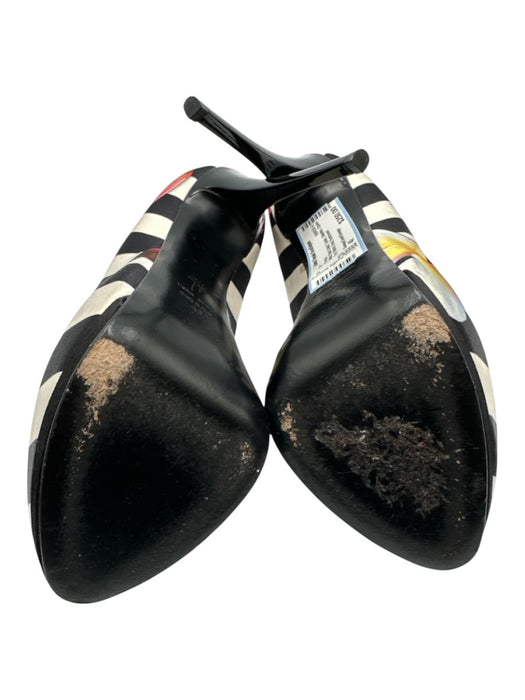 Giuseppe Zanotti Design Shoe Size 40 White, Black & Multi Textile Stiletto Pumps White, Black & Multi / 40