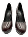 Brian Atwood Shoe Size 9/40 Burgundy Leather Stiletto Platform Round Toe Pumps Burgundy / 9/40