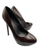 Brian Atwood Shoe Size 9/40 Burgundy Leather Stiletto Platform Round Toe Pumps Burgundy / 9/40
