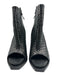 Givenchy Shoe Size 40 Black Leather Woven Detail Zip Close Open Toe Heels Black / 40