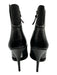 Givenchy Shoe Size 40 Black Leather Woven Detail Zip Close Open Toe Heels Black / 40