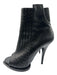 Givenchy Shoe Size 40 Black Leather Woven Detail Zip Close Open Toe Heels Black / 40