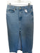 Mango Size S Light Wash Cotton High Waist Slit Denim Maxi Skirt Light Wash / S
