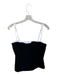 Babaton Size 6 Black & White Polyester Spaghetti Strap Back Zip Top Black & White / 6