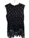 Rebecca Taylor Size 6 Black & Gold Silk Blend Feather Print Tiered Dress Black & Gold / 6