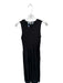 Taylor Size M Black Rayon Blend Sleeveless Ribbed Maxi Mixed Media Dress Black / M