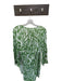 House of Harlow Size M White & Green Viscose Blend Long Sleeve Swirls Skirt Set White & Green / M