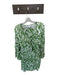 House of Harlow Size M White & Green Viscose Blend Long Sleeve Swirls Skirt Set White & Green / M