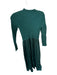 Taylor Size M Forest Green Rayon Blend Long Sleeve Ribbed Maxi Mixed Media Dress Forest Green / M