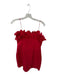 Glam Size L Red Polyester ruffles Spaghetti Strap Dress Red / L