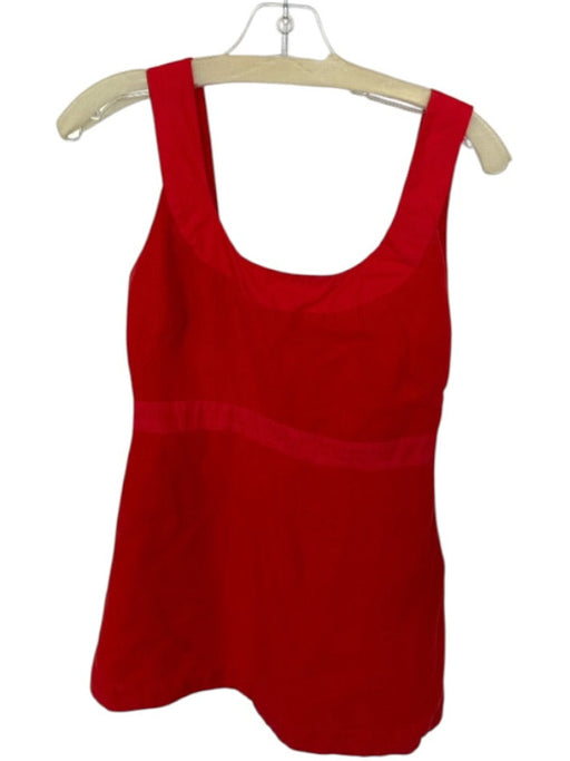 Maeve Size 8P Tomato Cotton Sleeveless Textured Low Back Side Zip Dress Tomato / 8P