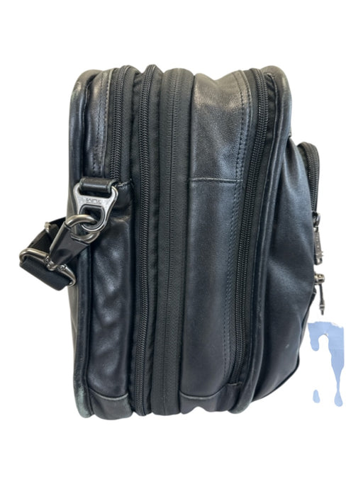 Tumi AS IS Black Leather Solid Satchel Men's Accessories Black