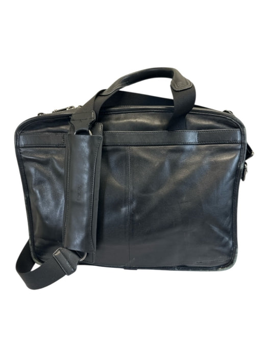 Tumi AS IS Black Leather Solid Satchel Men's Accessories Black