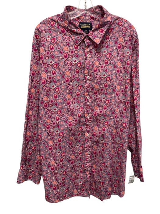 Cremieux Size 3XB Pink Cotton Paisley Button up Men's Long Sleeve Shirt Pink / 3XB