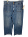Maeve Size 34 Blue Cotton Blend Zip & Button Patch Pocket Wide Leg Jeans Blue / 34
