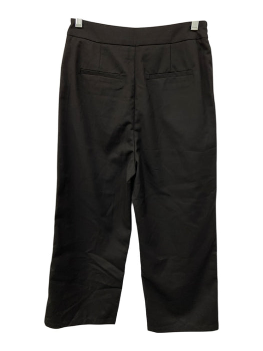 Commense Size XS Black Poly Blend Zip & Button Asymmetic Wrap Detail Pants Set Black / XS