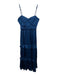 Aqua Size XS Blue Polyester Adjustable Strap Zip Back Maxi Pleats Dress Blue / XS