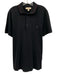 Burberry Size XXL Black Cotton Solid Polo Men's Short Sleeve Black / XXL
