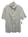 Ted Baker Size 6 White Linen Solid Button Up front pocket Men's Short Sleeve White / 6