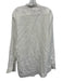 Canali Size 17 White Linen Solid Mandarin Collar Button up Long Sleeve Shirt White / 17