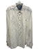 Ted Baker Size 7 White Linen Solid Button Up Men's Long Sleeve Shirt White / 7