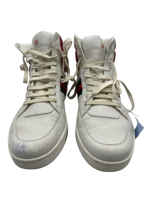 Gucci Shoe Size 9 White Leather Pebbled Sneaker Men's Shoes White / 9